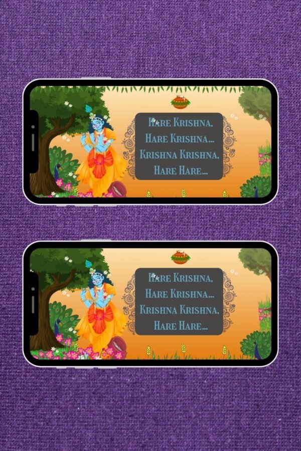 Orange, Blue & Green Playful Krishna Janmashtami Video – Animated Festival Greeting E-Card | RHT0007